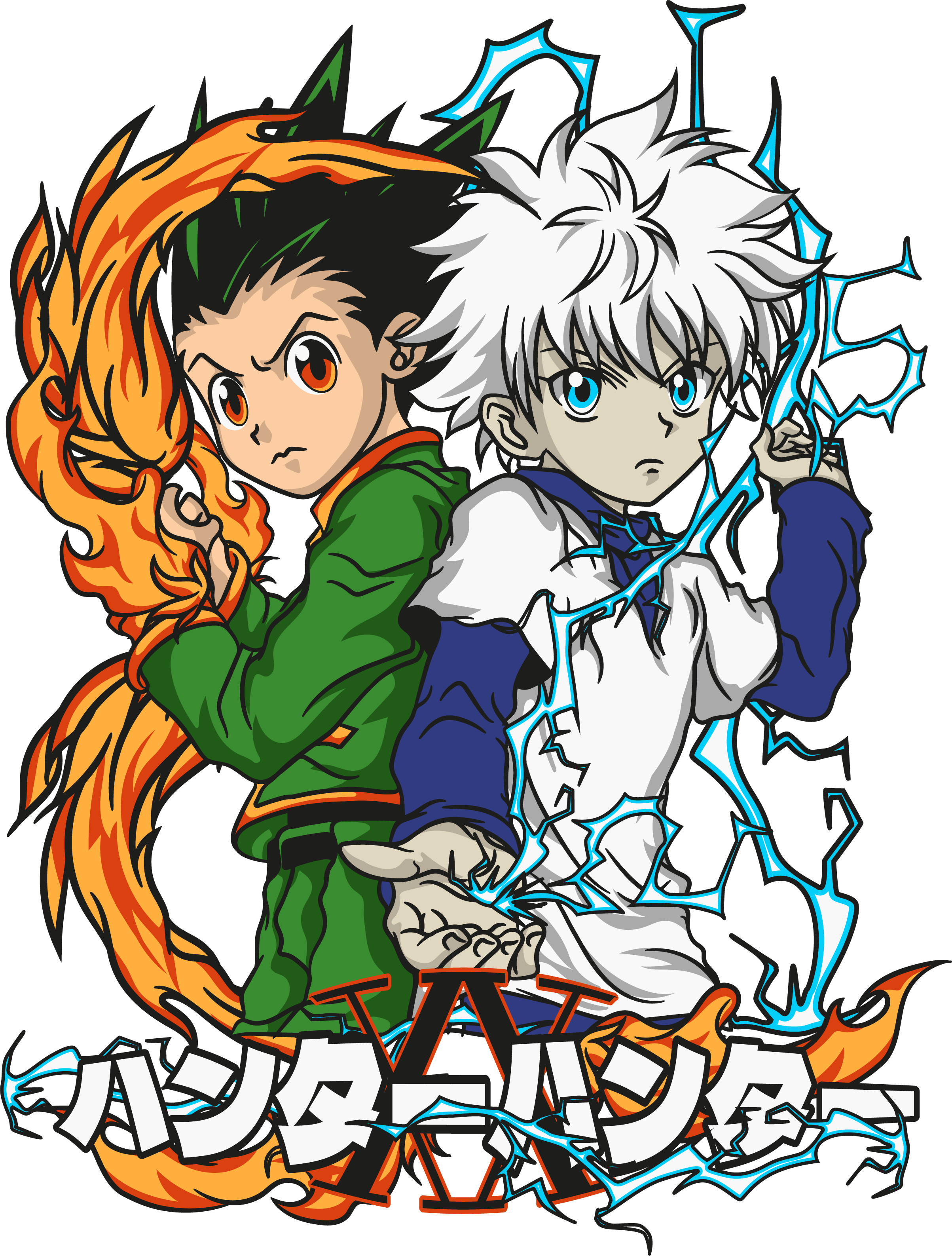 VÍNCULO HUNTER – CAMISETA DE GON Y KILLUA (HUNTER X HUNTER)