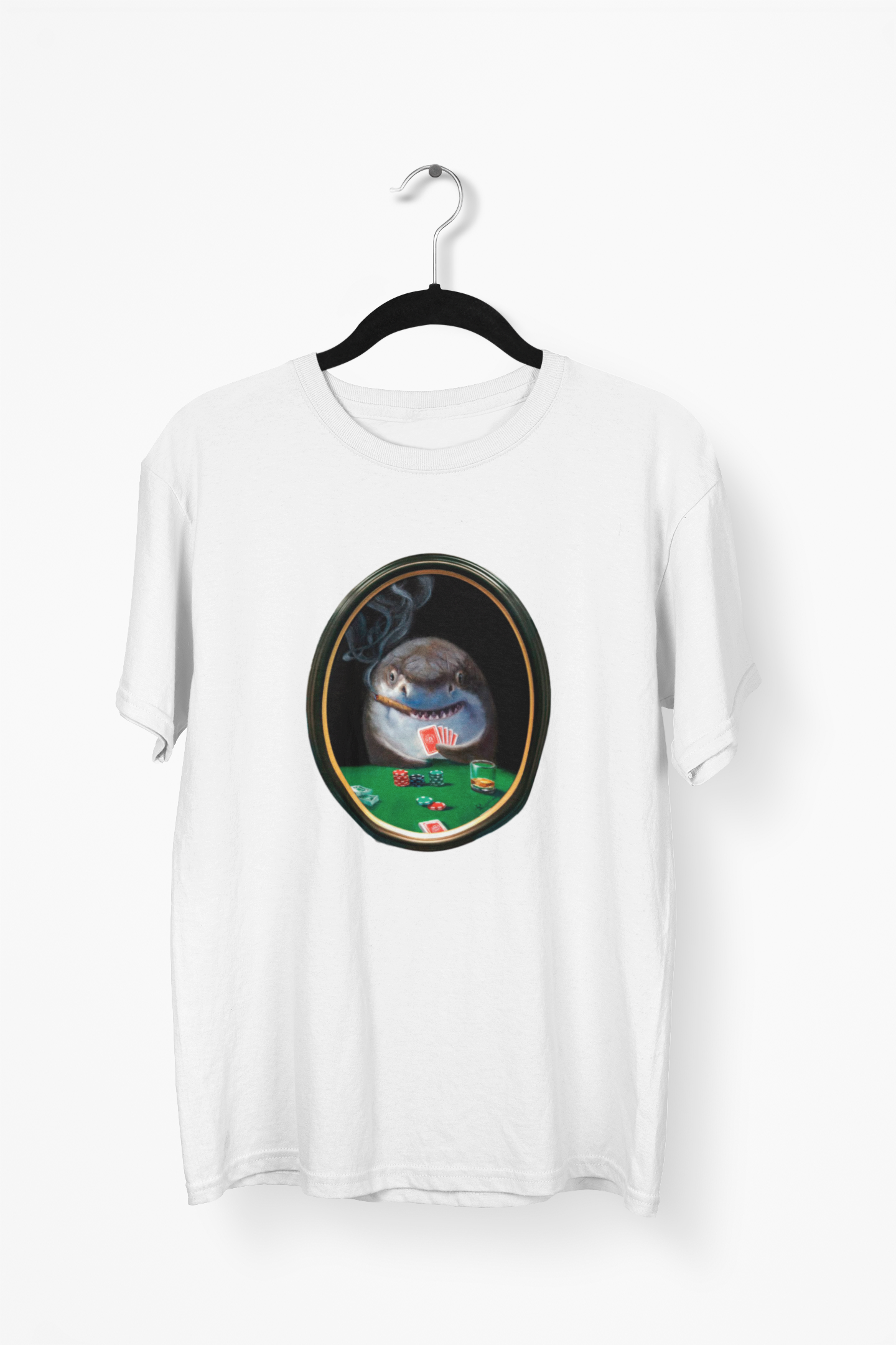 TIBURÓN FULL HOUSE – CAMISETA PÓKER STYLE