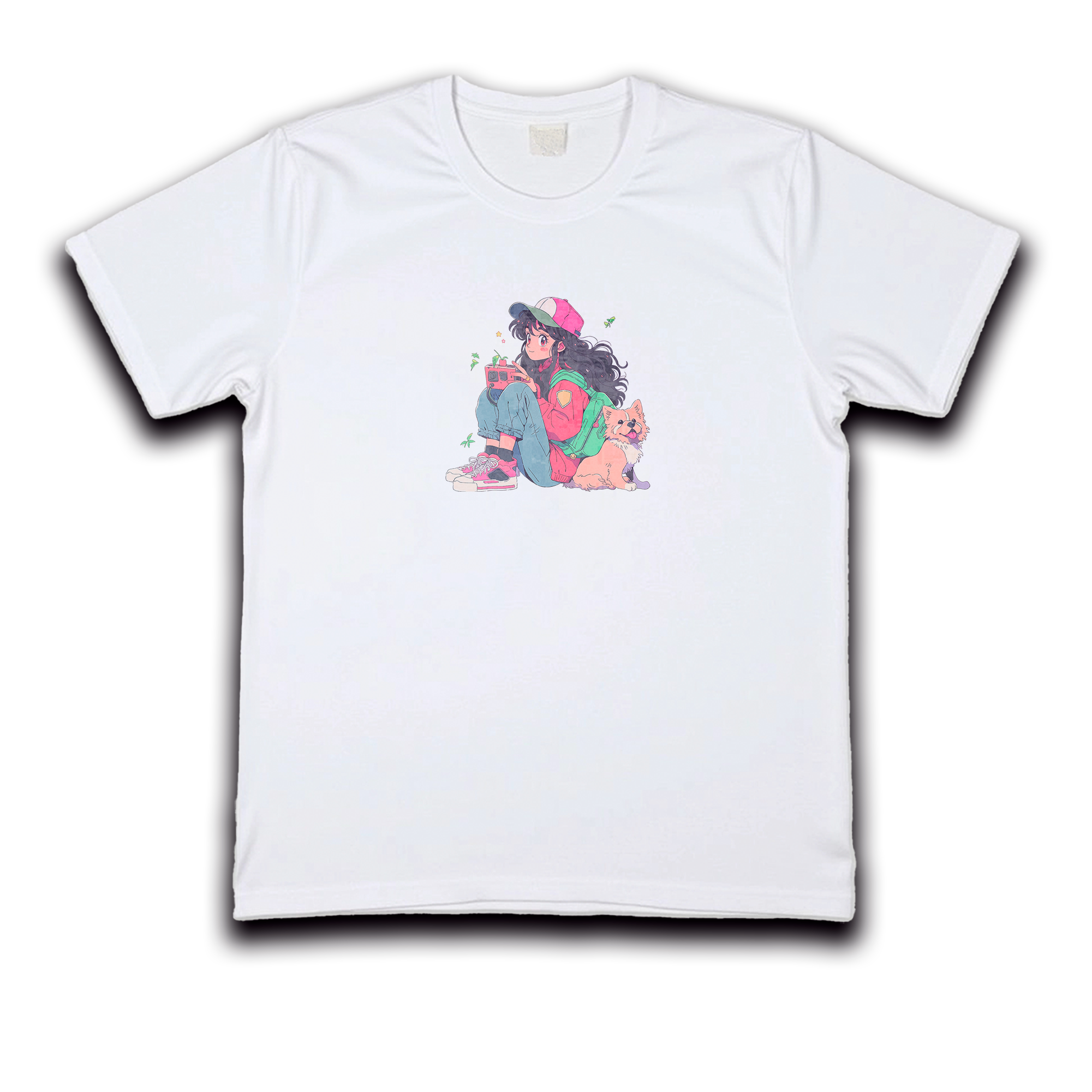 SOFT VIBES – CAMISETA ESTILO ANIME RETRO