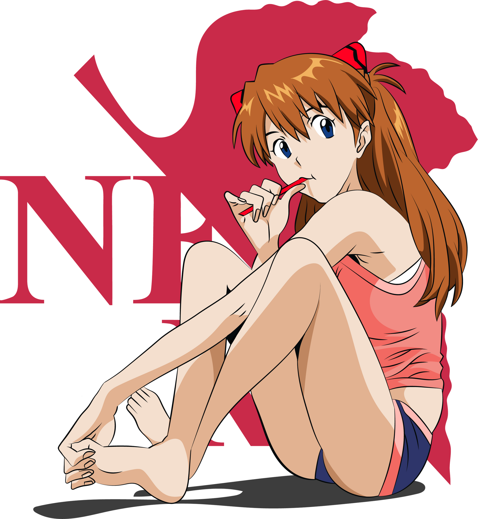 ASYNC MODE – CAMISETA DE ASUKA (EVANGELION)