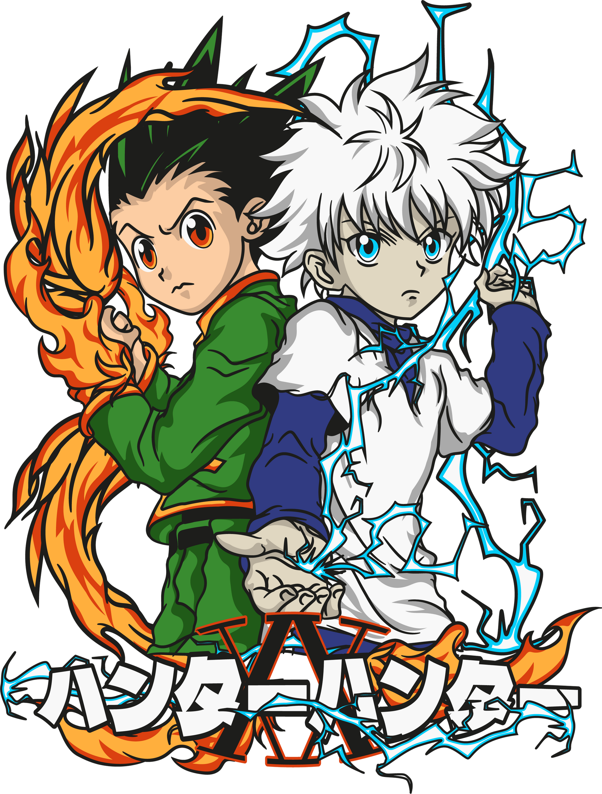 VÍNCULO HUNTER – CAMISETA DE GON Y KILLUA (HUNTER X HUNTER)
