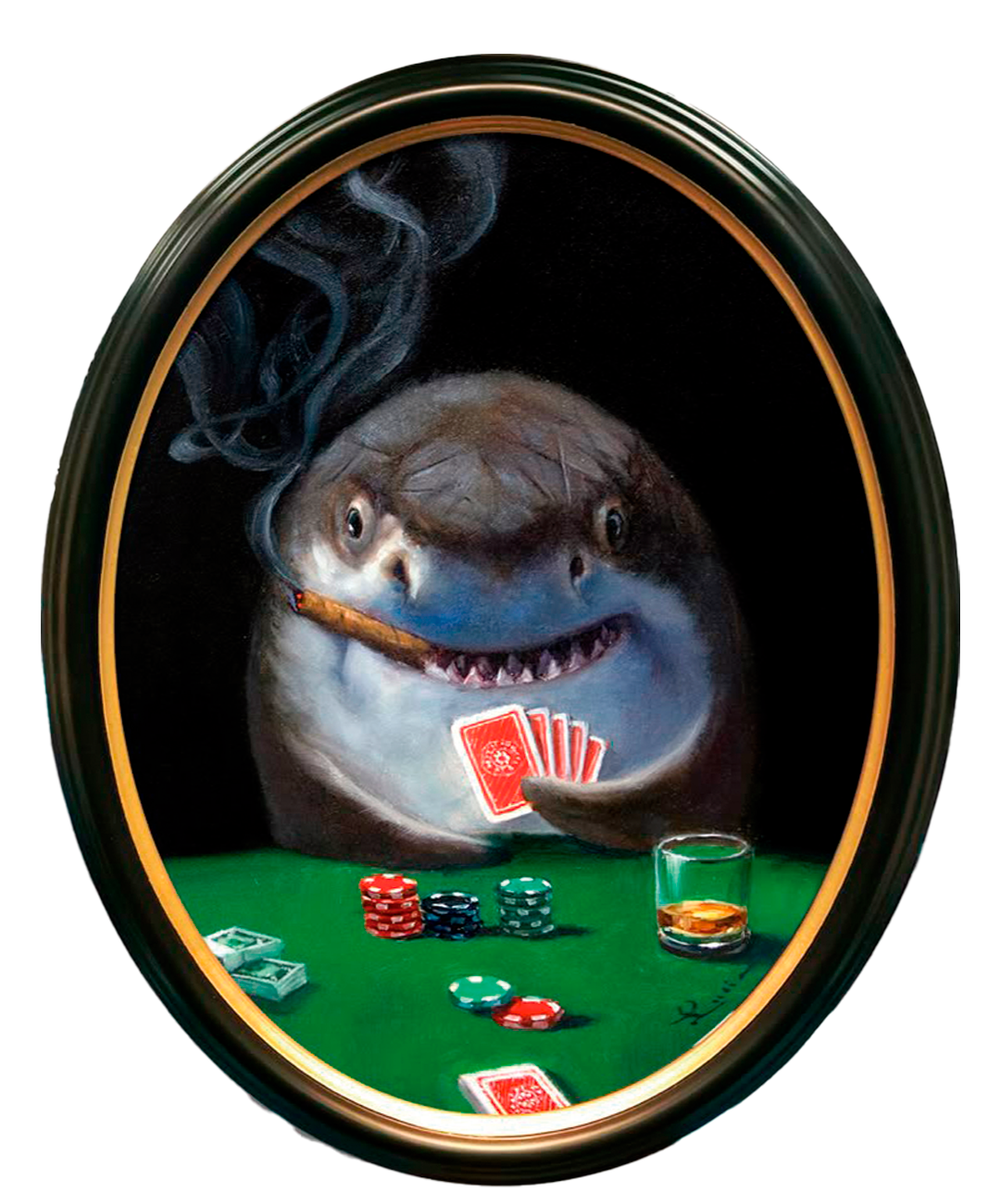 TIBURÓN FULL HOUSE – CAMISETA PÓKER STYLE