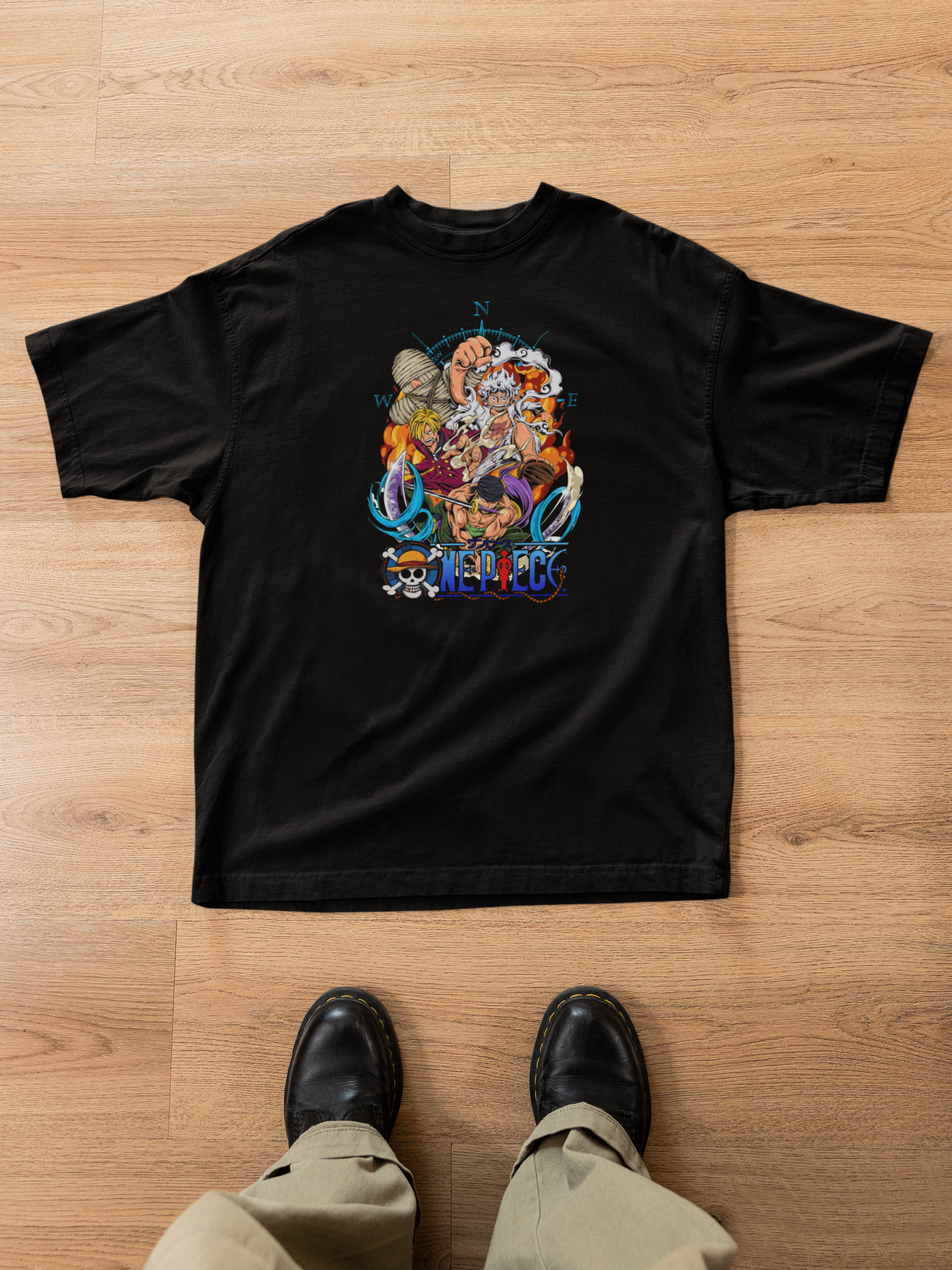 TRÍO MONSTRUO – CAMISETA DE LUFFY, ZORO Y SANJI (ONE PIECE)